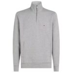 Tommy Hilfiger Essential Intechno Quarter Zip Sweater Licht Grijs