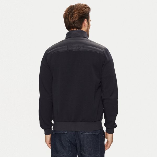 Tommy Hilfiger Mix Media Stand Collar Jas Navy