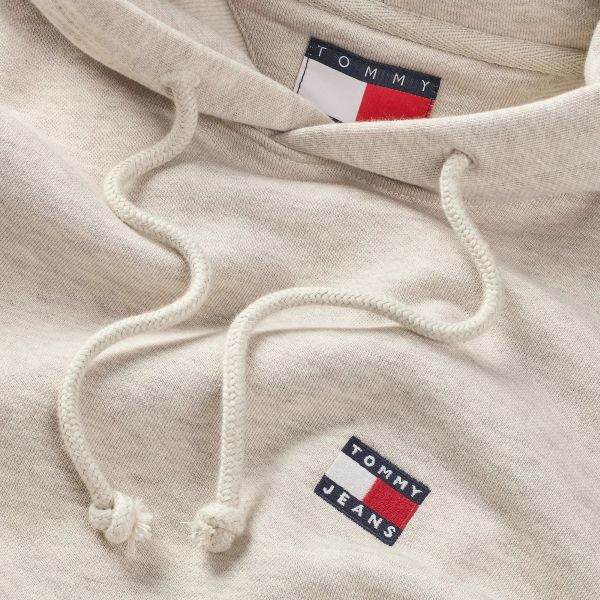 Tommy Jeans Badge Hoodie Off White