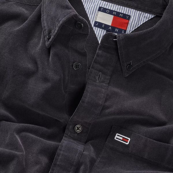 Tommy Jeans Entry Cord Overshirt Zwart