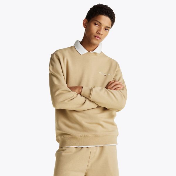 Tommy Jeans Regular Linear Sweater Beige