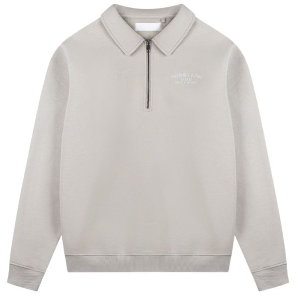 Croyez Fraternité Half Zip Sweater Grijs