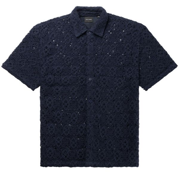 Daily Paper Lace Shield Overhemd Donker Blauw