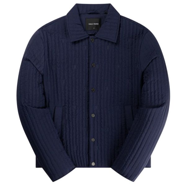 Daily Paper Shield Quilted Jack Donker Blauw