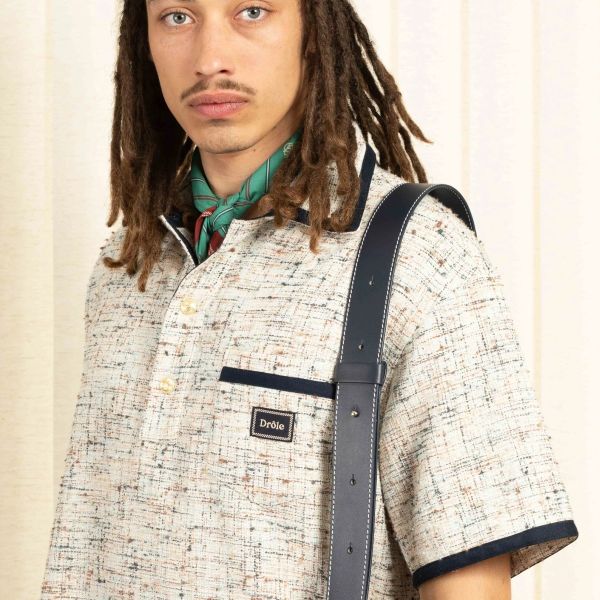 Drôle De Monsieur Drôle Tweed Polo Off White