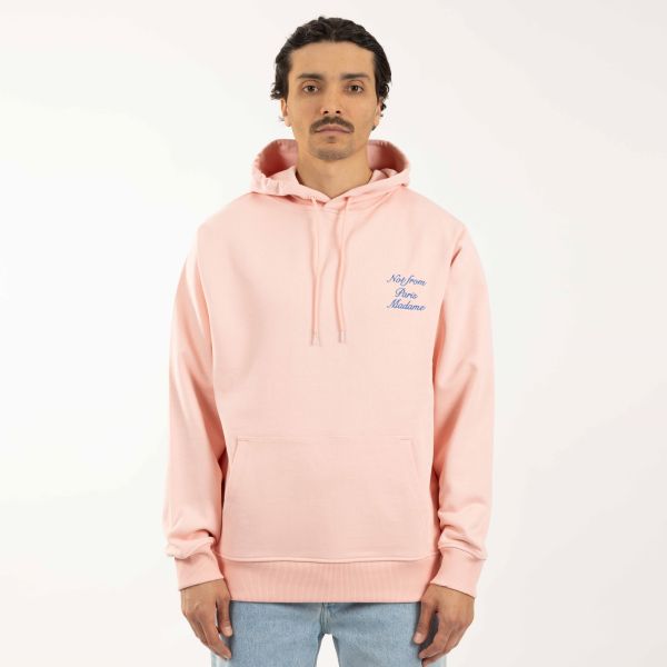 Drôle De Monsieur Slogan Cursive Hoodie Roze