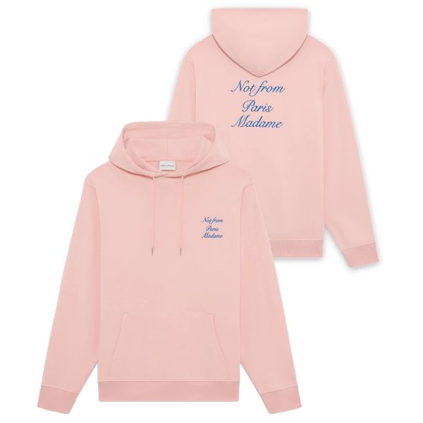 Drôle De Monsieur Slogan Cursive Hoodie Roze