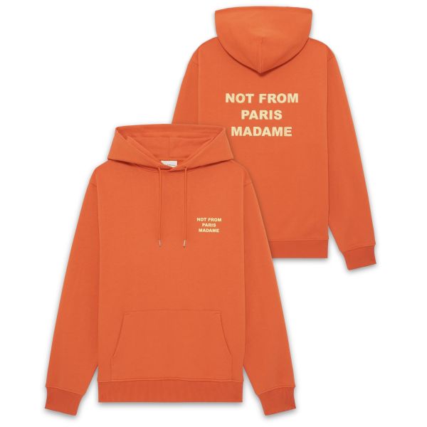 Drôle De Monsieur Slogan Hoodie Oranje