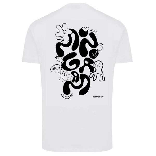 Genti Monogram T-shirt Wit