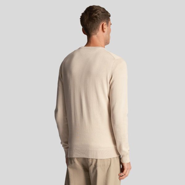 Lyle & Scott Cotton Crewneck Sweater Beige