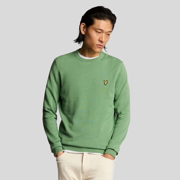 Lyle & Scott Cotton Crewneck Sweater Groen