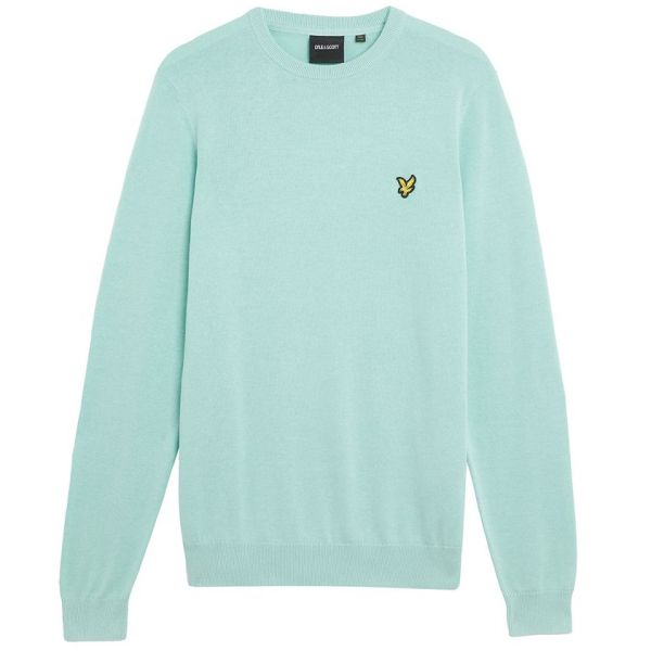Lyle & Scott Cotton Crewneck Sweater Licht Blauw