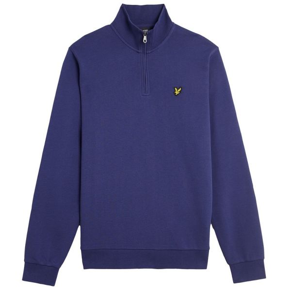 Lyle & Scott Loopback Quarter Zip Sweater Donker Blauw