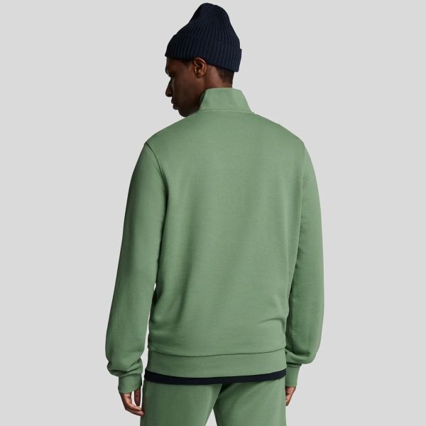 Lyle & Scott Loopback Quarter Zip Sweater Groen