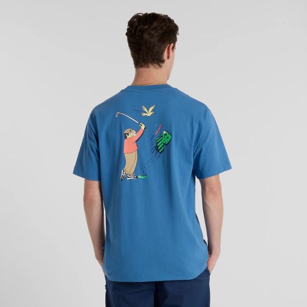 New Balance Athletics Golf Cartoon T-shirt Blauw