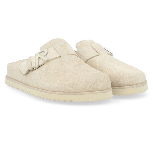 Represent Initial Mule Slippers Beige