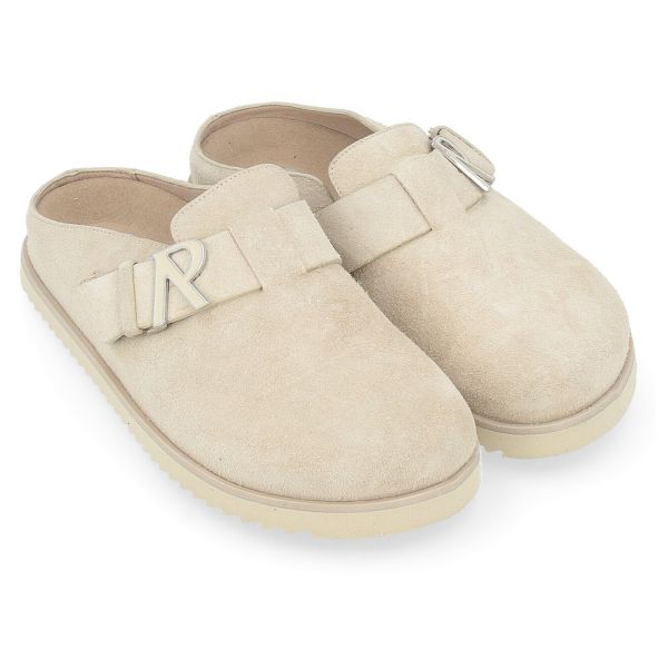 Represent Initial Mule Slippers Beige