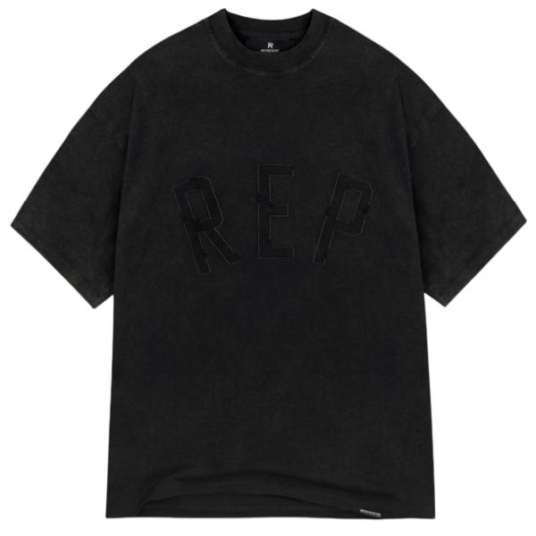 Represent Rep Applique T-shirt Zwart
