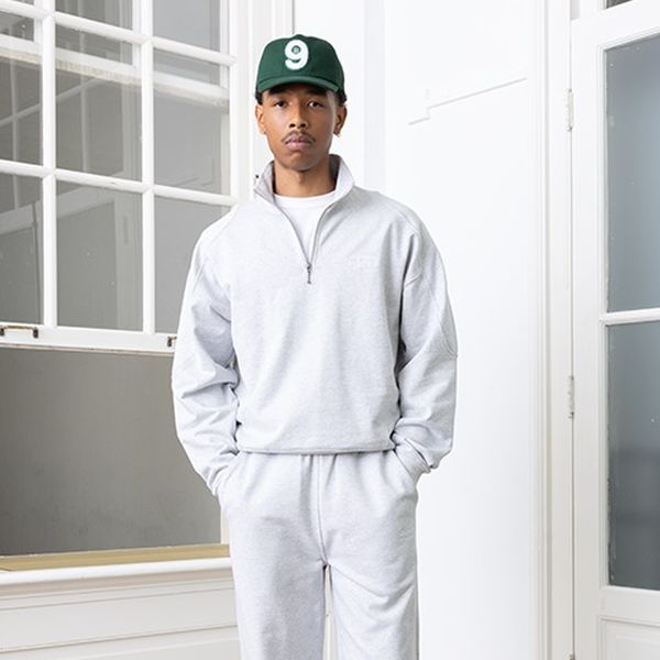 The New Originals Emblem Half Zip Sweater Grijs | Mezaldy.com