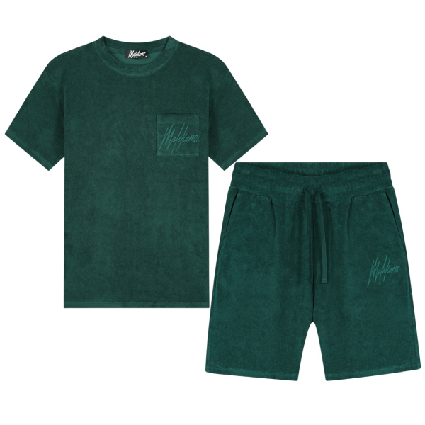 Malelions signature towelling zomerset donker groen