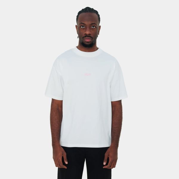 Arbor Antwerp Pink Faded Heart T-shirt Wit