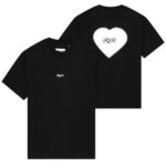 Arbor Antwerp White Faded Heart T-shirt Zwart