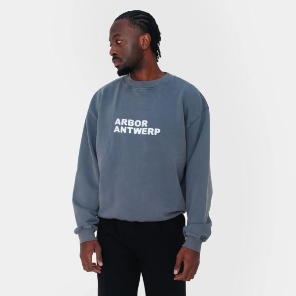 Arbor Antwerp Puff Logo Sweater Donker Grijs