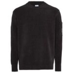 CP Company Chenille Cotton Lens Knit Sweater Zwart