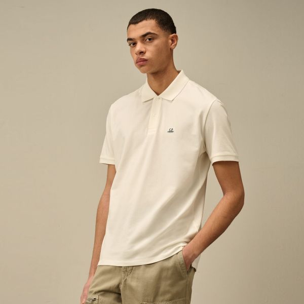 CP Company Stretch Piquet Polo Wit