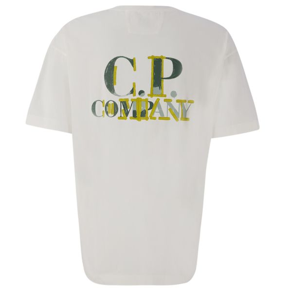 CP Company Printed Logo Back T-shirt Off White