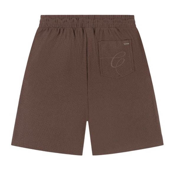 Croyez Ribbed Korte Broek Bruin