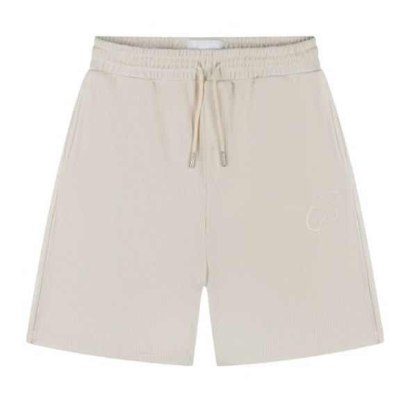 Croyez Ribbed Korte Broek Off White
