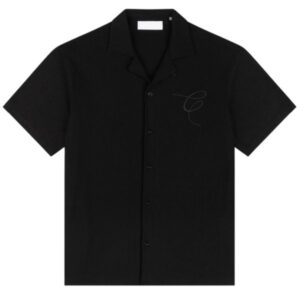 Croyez Ribbed Overhemd Zwart