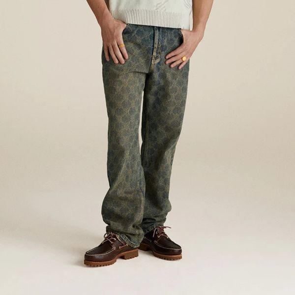 Daily Paper Shield Laser Washed Jeans Blauw