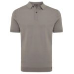 Genti Slim Button Polo Bruin
