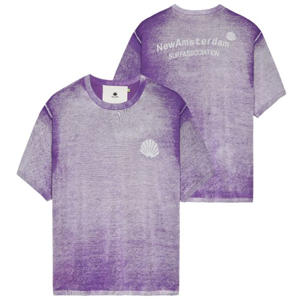 New Amsterdam Surf Association Logo Knit Inside Print T-shirt Paars