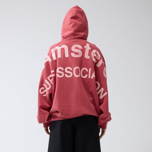 New Amsterdam Surf Association Logo Line Hoodie Rood