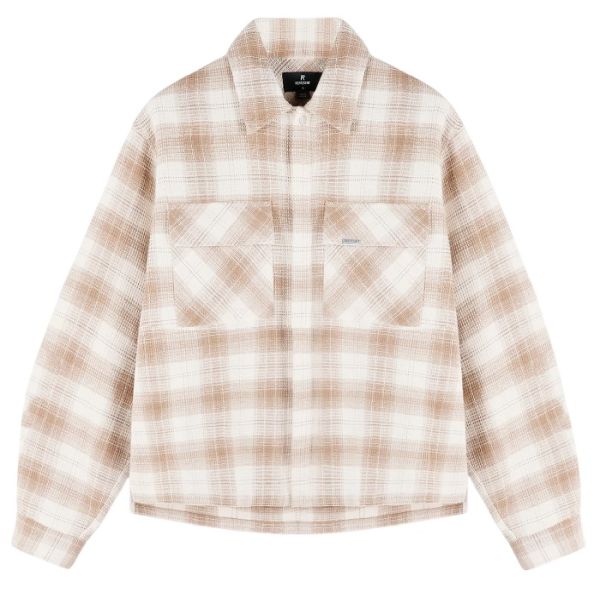 Represent Waffle Flannel Overshirt Beige/Wit