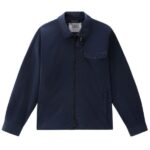 Woolrich Gabardine Overshirt Navy