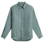 Woolrich Linen Overhemd Groen