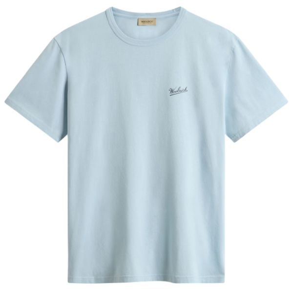 Woolrich Logo T-shirt Licht Blauw