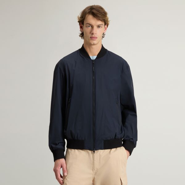 Woolrich Matt Stretch Bomber Jas Navy