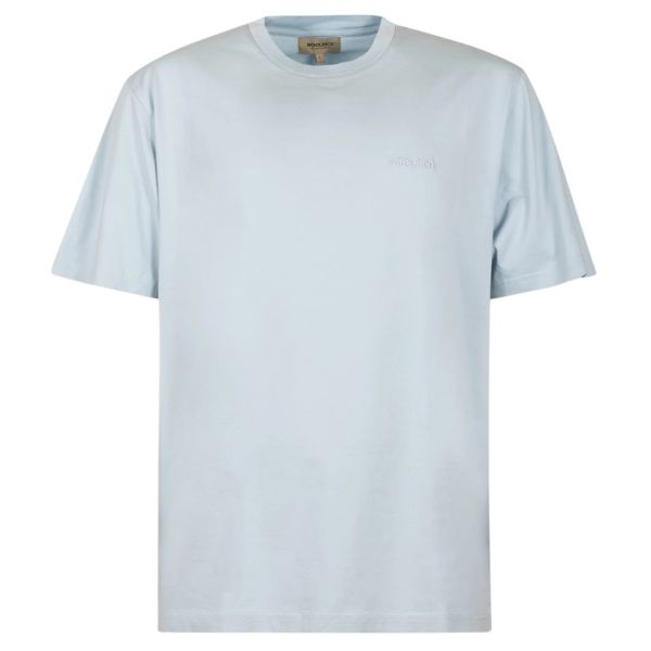 Woolrich Premium Jersey Logo T-shirt Licht Blauw