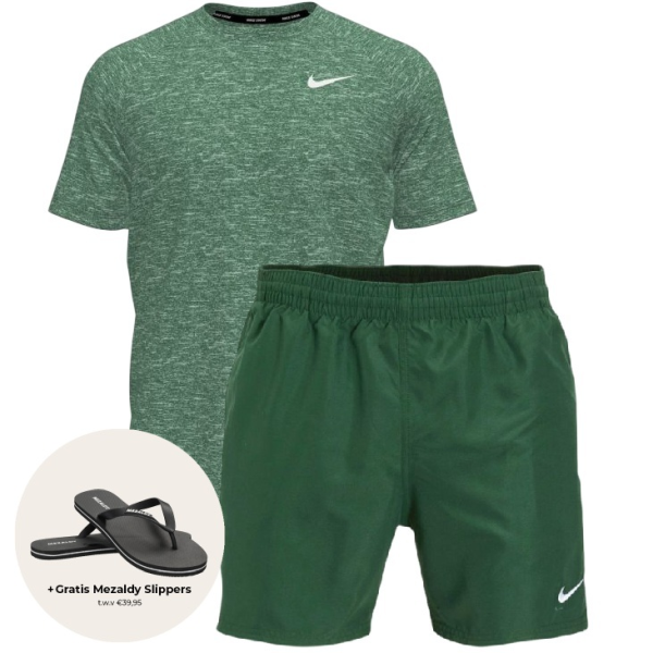 Nike essential heathered zomerset donker groen