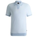 Boss Jianluca Knitted Polo Licht Blauw