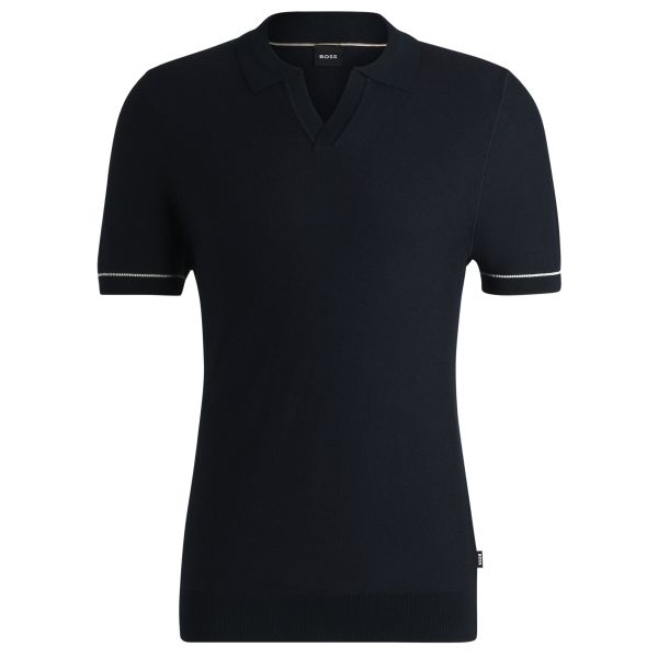Boss Jianluca Knitted Polo Navy