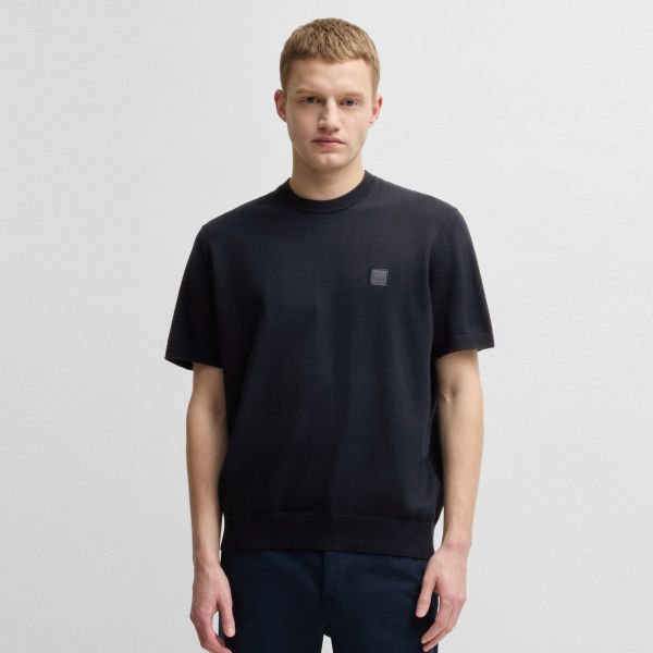 Boss Kanache Knitted T-shirt Navy