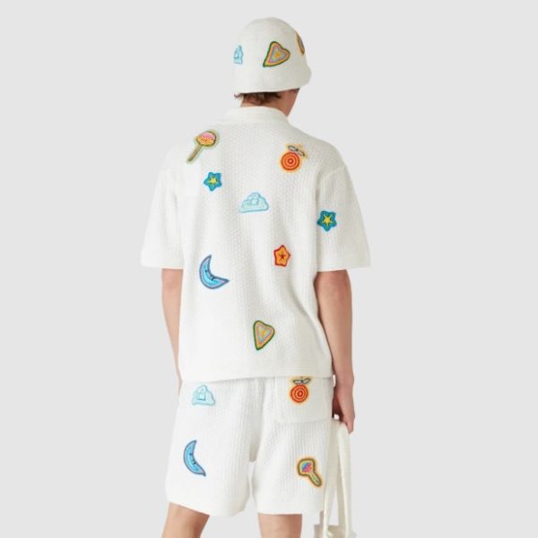 Casablanca Crochet Motif Overhemd Wit