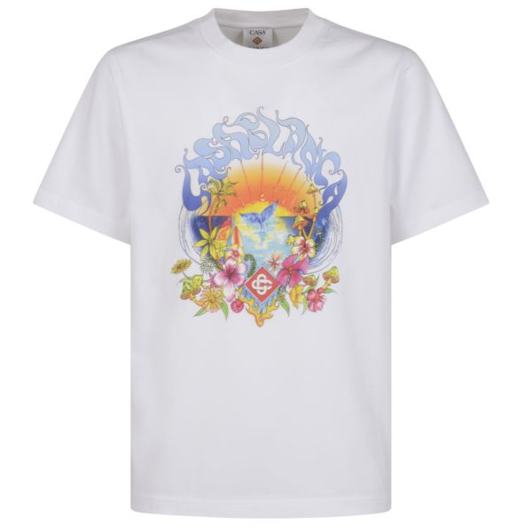 Casablanca Surf Trip T-shirt Wit