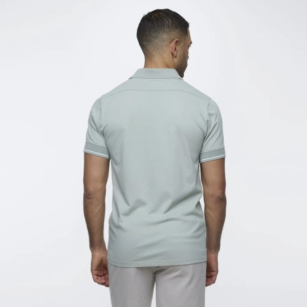 Genti 3 Buttons Polo Licht Groen